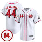 Cincinnati Reds #44 Elly De La Cruz Player White AmberGomez Vapor Premier Limited Home Stitched Jerseys