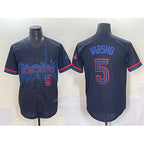 Toronto Blue Jays #5 Daulton Varsho Navy AmberGomez 2024 City Connect Limited Stitched Jersey