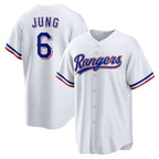Texas Rangers #6 Josh Jung White AmberGomez Replica Player Jersey