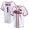 St. Louis Cardinals #1 Ozzie Smith White AmberGomez Throwback Cooperstown Collection Limited Jersey
