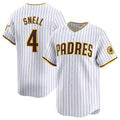 San Diego Padres #4 Blake Snell White AmberGomez 2024 Home Limited Stitched Jersey