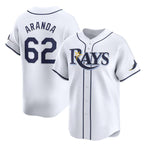 Tampa Bay Rays #62 Jonathan Aranda White AmberGomez Home Limited Stitched Jersey