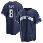 Chicago Cubs #8 Ian Happ City Connect Replica Player Navy AmberGomez Jersey