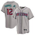 Arizona Diamondbacks #12 Lourdes Gurriel Jr Player Gray AmberGomez Road Home Game Stitched Jerseys