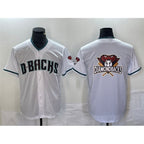 Arizona Diamondbacks White AmberGomez Team Big Logo Cool Base Stitched Jersey 2