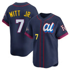 Kansas City Royals #7 Bobby Witt Jr. Player Navy AmberGomez Limited American League All-Star Edition Stitched Jerseys