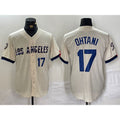 Los Angeles Dodgers #17 Shohei Ohtani Cream AmberGomez 2024 City Connect Limited Stitched Jersey 2
