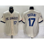 Los Angeles Dodgers #17 Shohei Ohtani Cream AmberGomez 2024 City Connect Limited Stitched Jersey 2