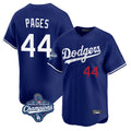 Los Angeles Dodgers #44 Andy Pages Player Royal AmberGomez World Series Meet Limited Home Stitched Jerseys