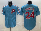Philadelphia Phillies #24 Andrew Painter Blue AmberGomez Cool Base Stitched Jersey