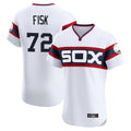 Chicago White Sox #72 Carlton Fisk Player White AmberGomez T-shirt Limited Elite Home Stitched Jerseys