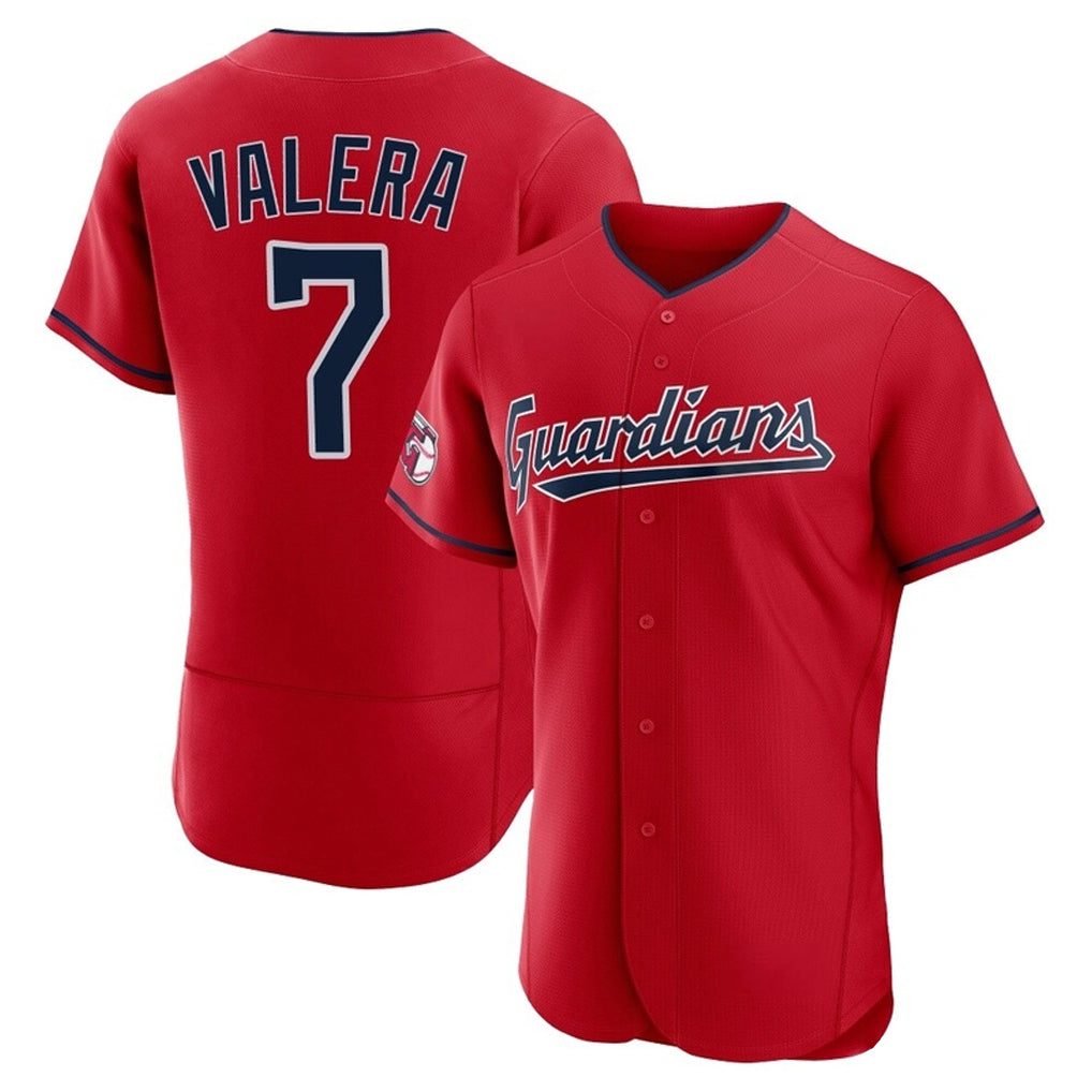 Cleveland Guardians #7 George Valera Player Red AmberGomez Limited Elite Home Stitched Jerseys