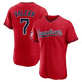 Cleveland Guardians #7 George Valera Player Red AmberGomez Limited Elite Home Stitched Jerseys