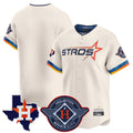 Houston Astros Blank Player Cream AmberGomez City Connect Texas Patch Vapor Premier Limited Home Stitched Jerseys
