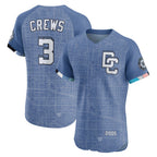 Washington Nationals #3 Dylan Crews Blue AmberGomez 2025 City Connect Elite Player Jersey
