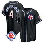 Chicago Cubs #4 Pete Crow-Armstrong Player Black AmberGomez Fashion Out 150th Anniversary Game Stitched Jerseys