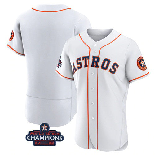 Houston Astros Blank White AmberGomez 2022 World Series Champions Flex Base Stitched Jersey