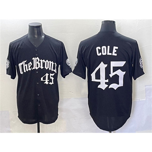 New York Yankees #45 Gerrit Cole Black AmberGomez 'Gothic Legacy Edition' Vapor Premier Limited Stitched Jersey