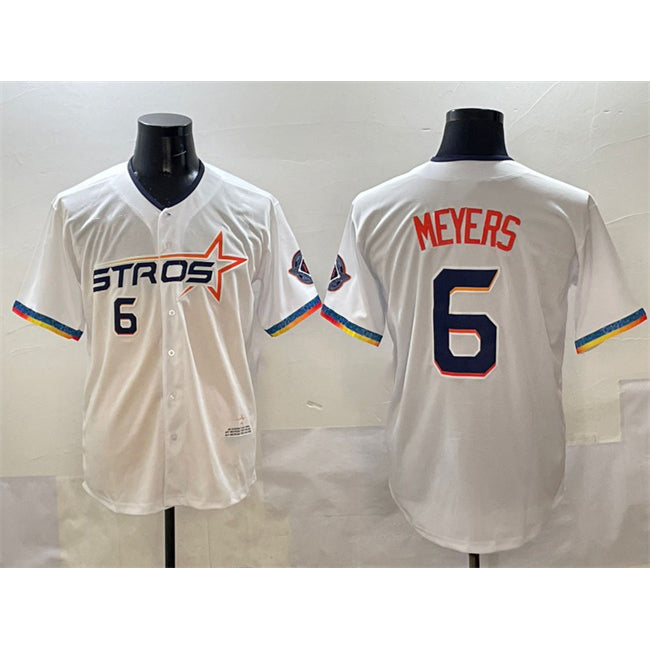 Houston Astros #6 Jake Meyers White AmberGomez 2025 City Connect Limited Stitched Jersey