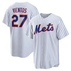 New York Mets #27 Mark Vientos White AmberGomez Home Replica Jersey