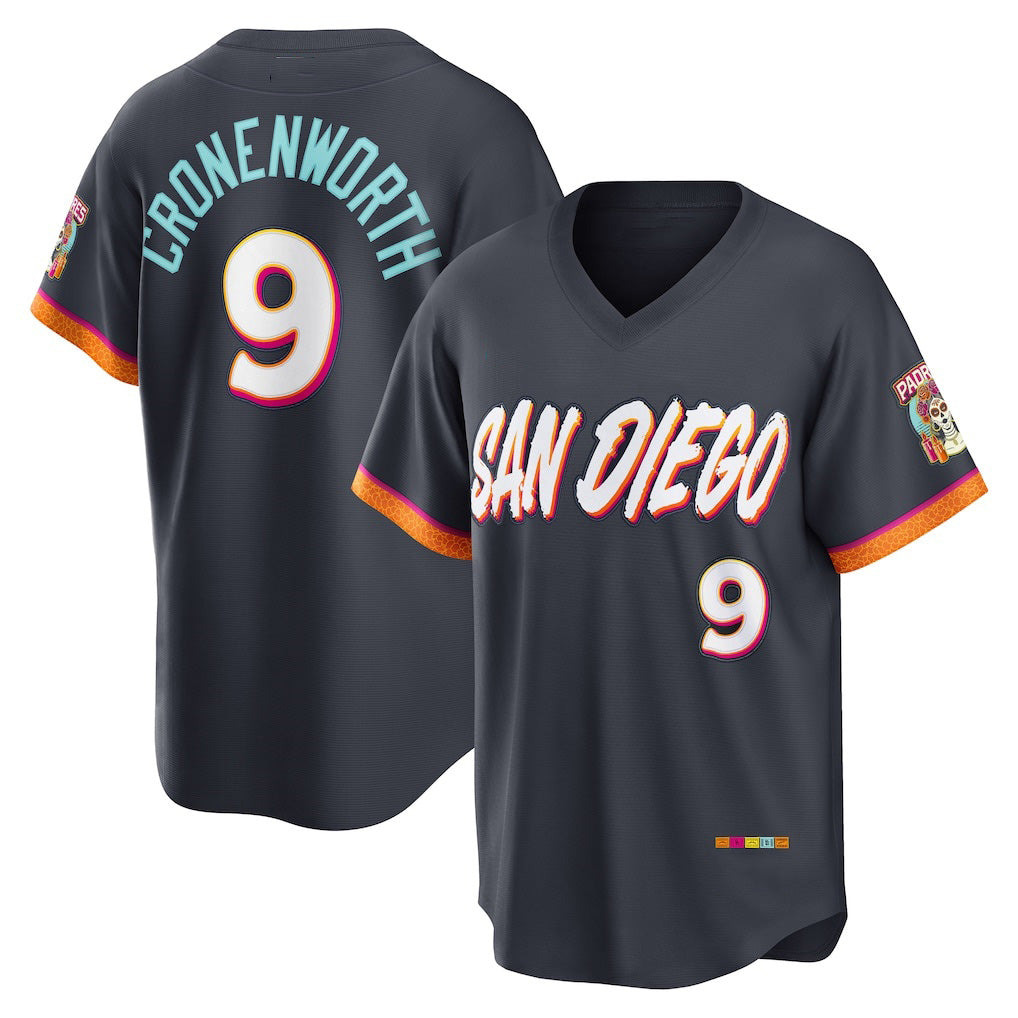 San Diego Padres #9 Jake Cronenworth Obsidian AmberGomez 2026 City Connect Stadium Jersey