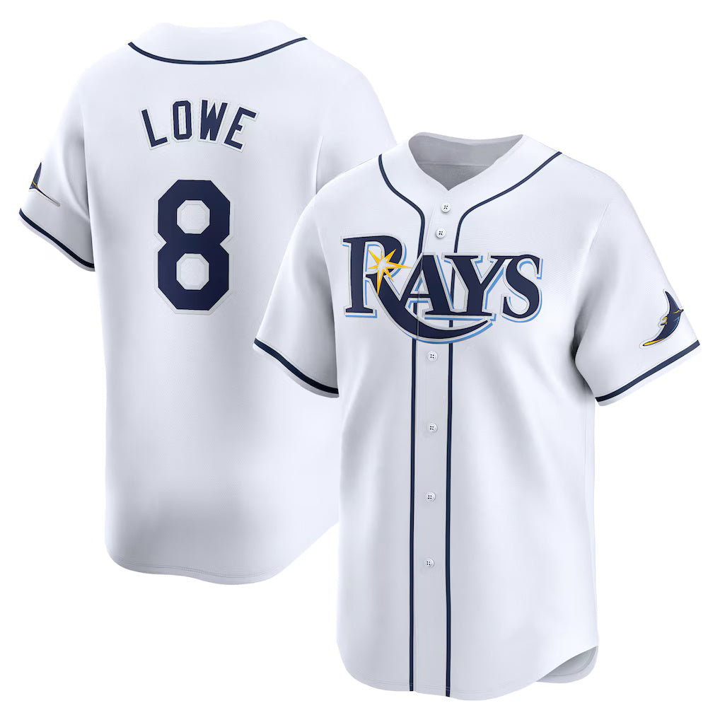 Tampa Bay Rays #8 Brandon Lowe White AmberGomez Home Limited Player Jersey
