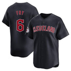 Cleveland Guardians #6 David Fry Player Navy AmberGomez Limited Home Game Stitched Jerseys