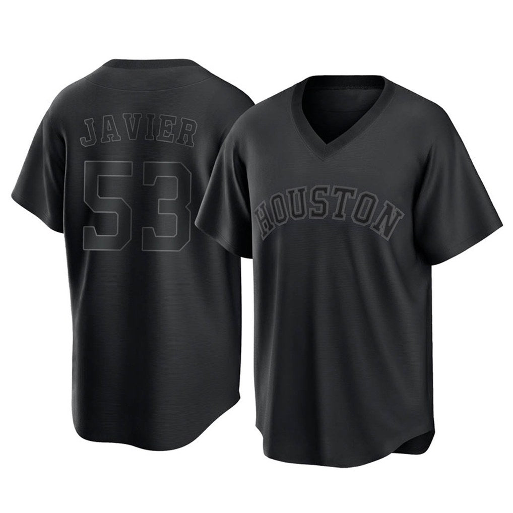 Houston Astros #53 Cristian Javier Player Black AmberGomez Fashion T-shirt Home Game Stitched Jerseys