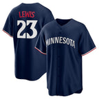 Minnesota Twins #23 Royce Lewis Navy AmberGomez Alternate 2 Replica Jersey