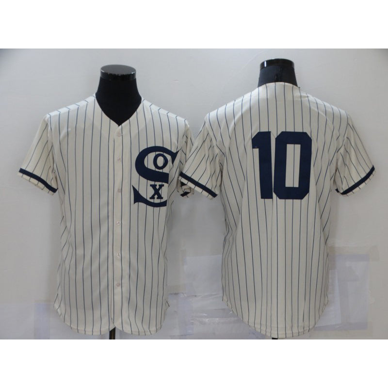 Chicago White Sox #10 Yoan Moncada 2021 Cream AmberGomez Navy Field of Dreams Flex Base Stitched Jersey