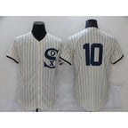 Chicago White Sox #10 Yoan Moncada 2021 Cream AmberGomez Navy Field of Dreams Flex Base Stitched Jersey