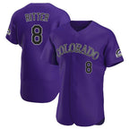 Colorado Rockies #8 Ryan Ritter Player Purple AmberGomez Limited Elite Home Stitched Jerseys