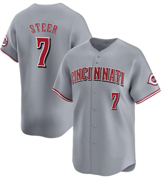 Cincinnati Reds #7 Spencer Steer Red AmberGomez Cool Base Stitched Jersey