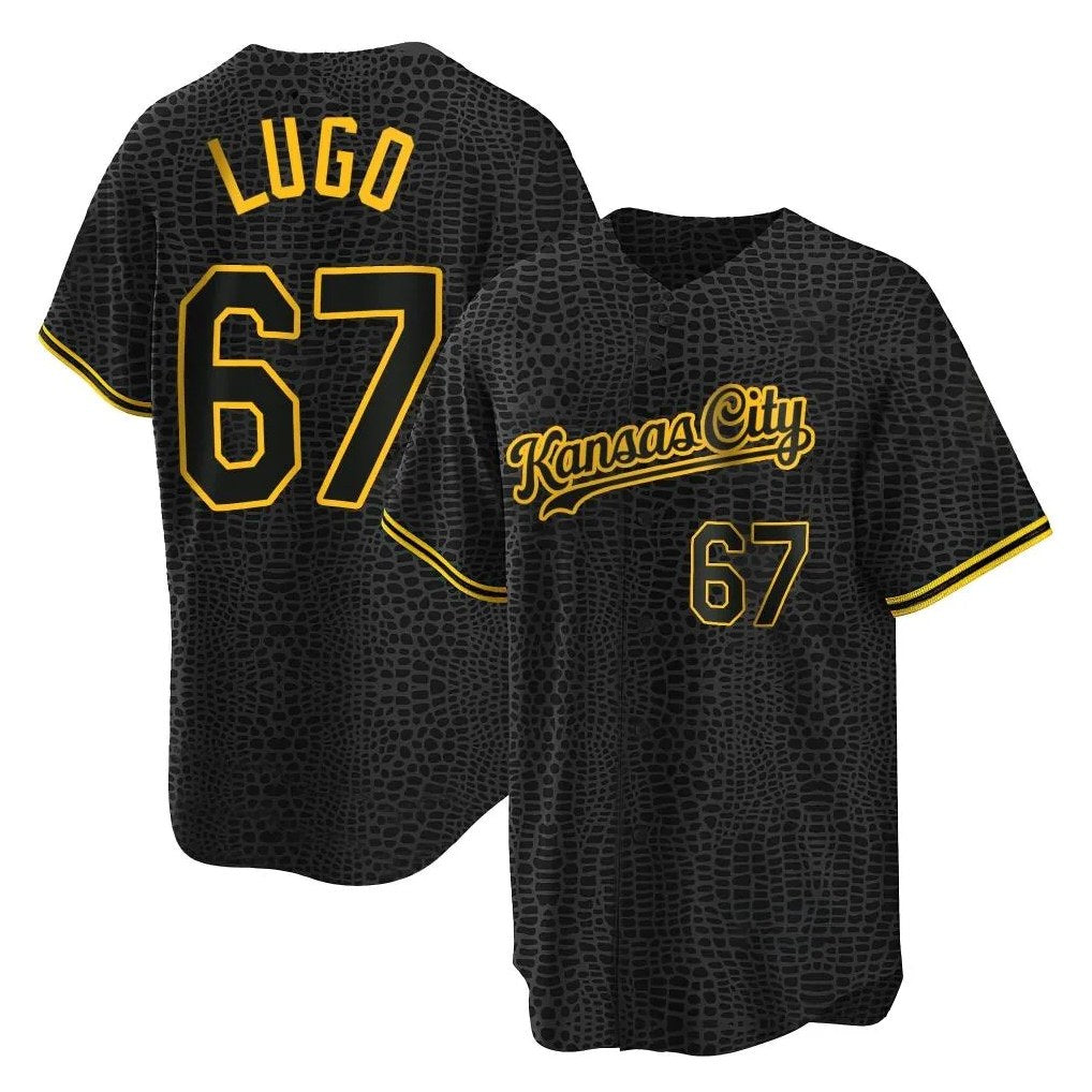 Kansas City Royals #67 Seth Lugo Player Black AmberGomez Snake Skin City Game Stitched Jerseys