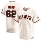 San Francisco Giants #62 Logan Webb Cream AmberGomez Home Limited Player Jersey