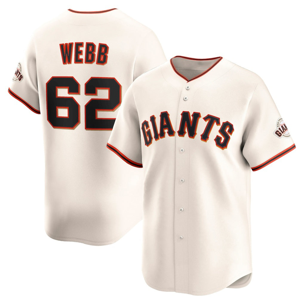 San Francisco Giants #62 Logan Webb Cream AmberGomez Home Limited Player Jersey
