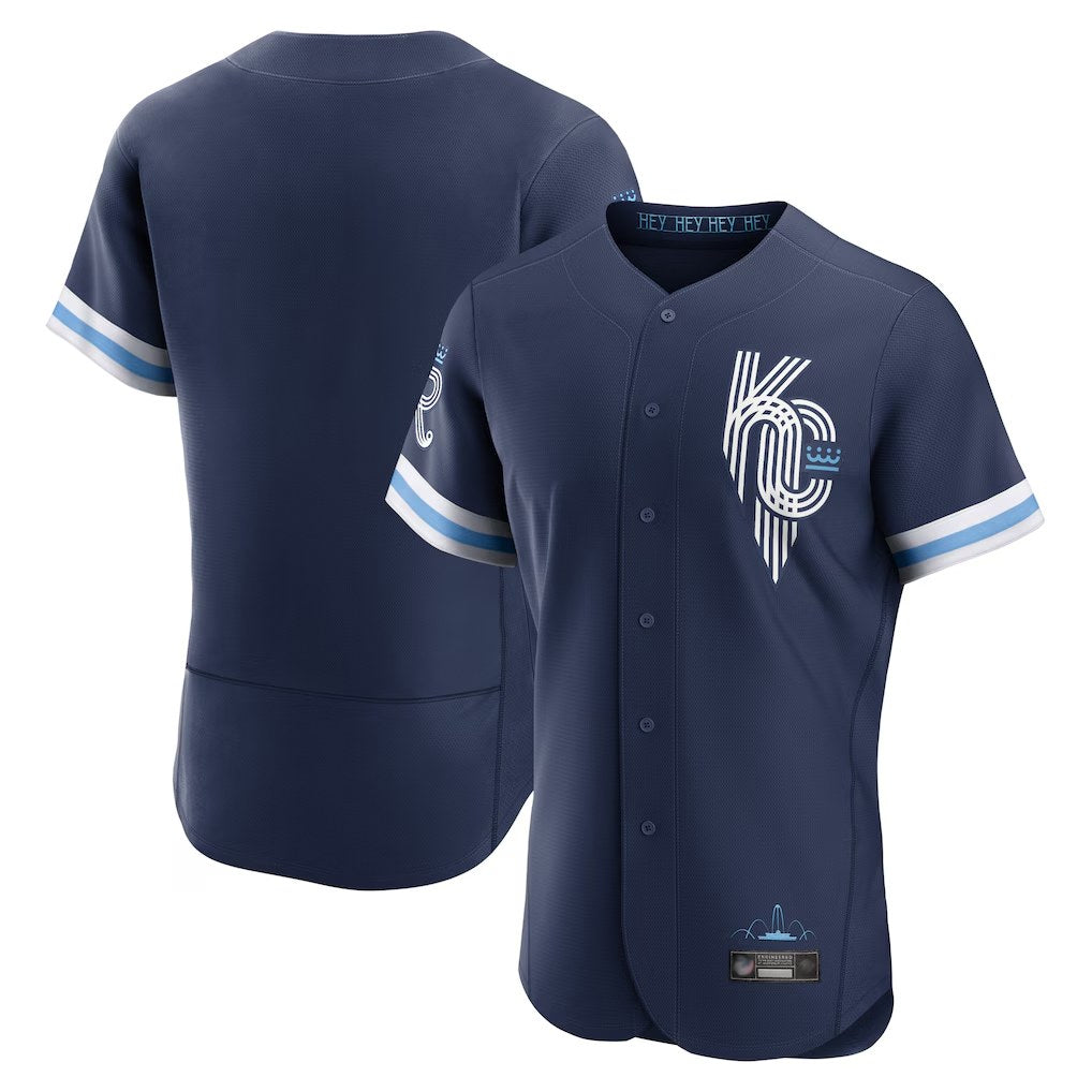 Kansas City Royals Blank Player Navy AmberGomez City Connect Limited Elite Home Stitched Jerseys