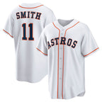 Houston Astros #11 Cam Smith White AmberGomez Home Replica Jersey