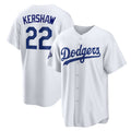 Los Angeles Dodgers #22 Clayton Kershaw White AmberGomez Home 2025 World Series Champions Replica Jersey