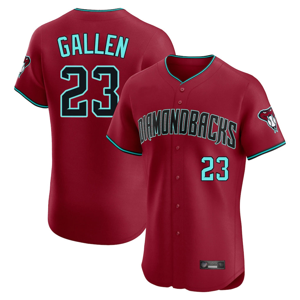 Arizona Diamondbacks #23 Zac Gallen Player Red AmberGomez Limited Elite Home Game Stitched Jerseys