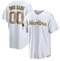 Custom Miami Marlins Active Player White AmberGomez 2022 All-Star Cool Base Stitched Jersey