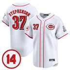 Cincinnati Reds #37 Tyler Stephenson Player White AmberGomez Vapor Premier Limited Home Stitched Jerseys