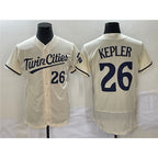 Minnesota Twins #26 Max Kepler Cream AmberGomez Flex Base Stitched Jersey