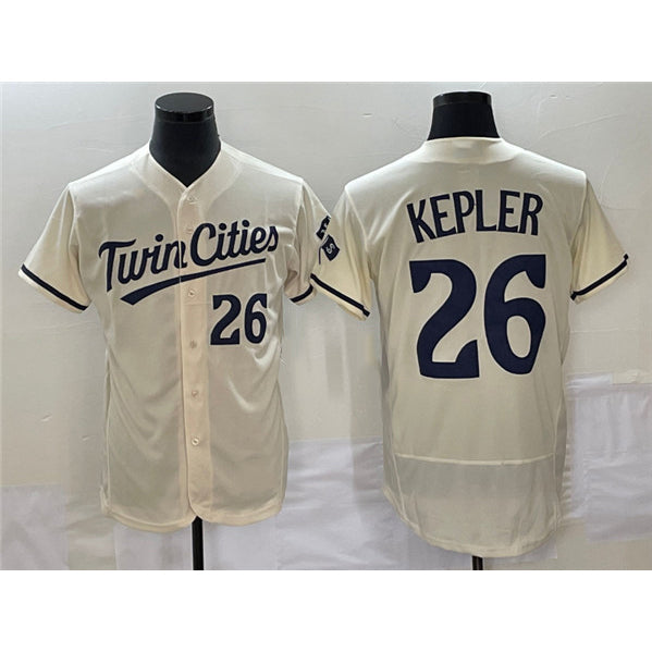 Minnesota Twins #26 Max Kepler Cream AmberGomez Flex Base Stitched Jersey