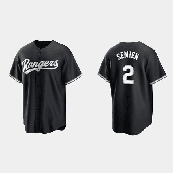 Texas Rangers #2 Marcus Semien Black AmberGomez Cool Base Stitched Jersey