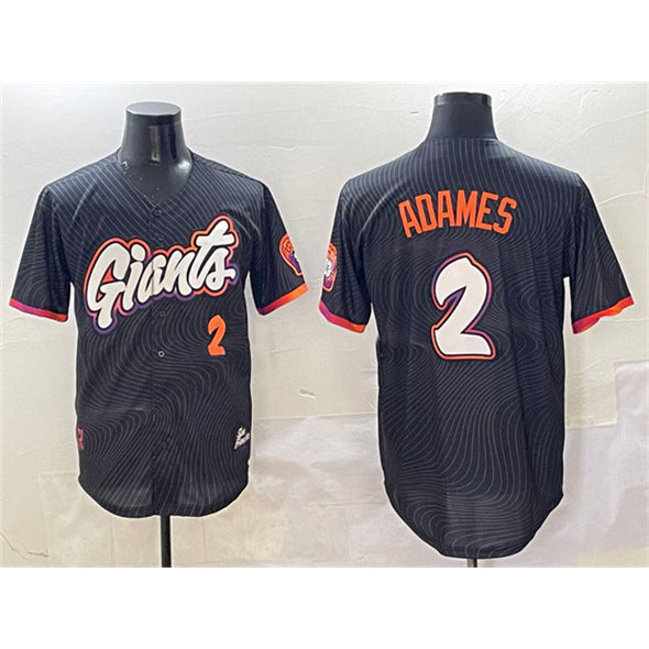 San Francisco Giants #2 Willy Adames Anthracite AmberGomez 2025 City Connect Limited Stitched Jersey