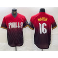 Philadelphia Phillies #16 Brandon Marsh Red AmberGomez 2024 City Cool Base Jersey