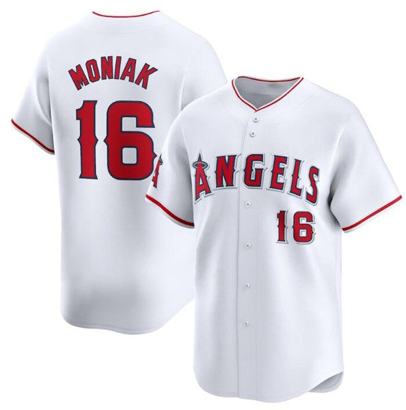 Los Angeles Angels #16 Mickey Moniak White AmberGomez Home Limited Stitched Jersey