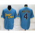 Milwaukee Brewers #4 Paul Molitor Blue AmberGomez 2022 City Connect Cool Base Stitched Jersey