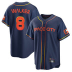 Houston Astros #8 Christian Walker Player Navy AmberGomez City Connect Home Game Stitched Jerseys